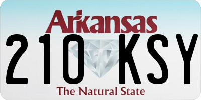 AR license plate 210KSY