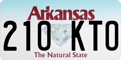 AR license plate 210KTO