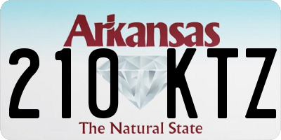 AR license plate 210KTZ