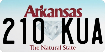 AR license plate 210KUA