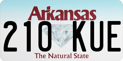 AR license plate 210KUE