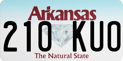 AR license plate 210KUO