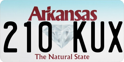 AR license plate 210KUX