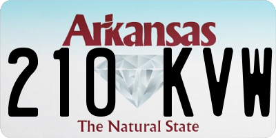 AR license plate 210KVW