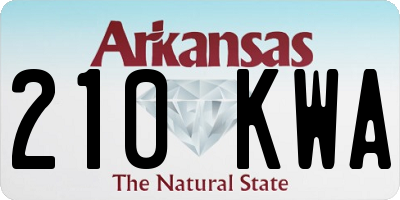 AR license plate 210KWA