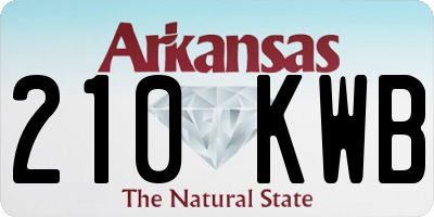 AR license plate 210KWB
