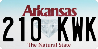 AR license plate 210KWK