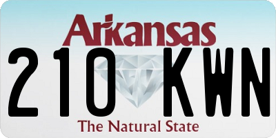 AR license plate 210KWN