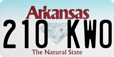 AR license plate 210KWO