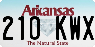AR license plate 210KWX