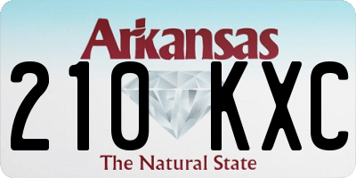 AR license plate 210KXC