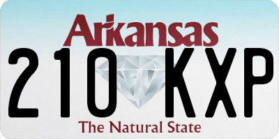 AR license plate 210KXP