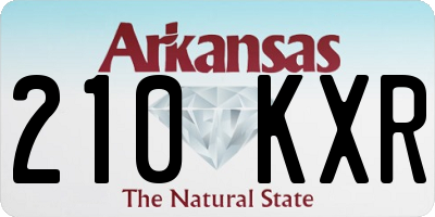 AR license plate 210KXR