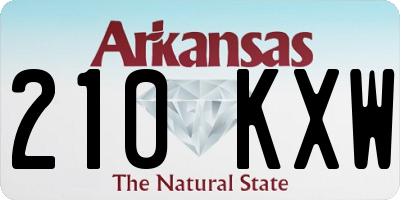AR license plate 210KXW