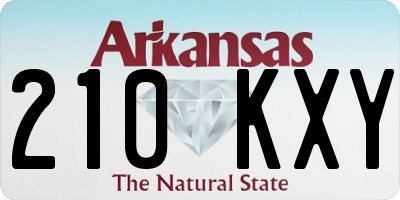 AR license plate 210KXY