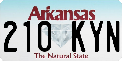 AR license plate 210KYN