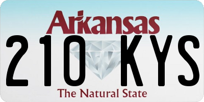 AR license plate 210KYS