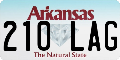 AR license plate 210LAG