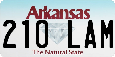 AR license plate 210LAM