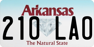 AR license plate 210LAO