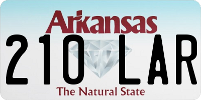 AR license plate 210LAR