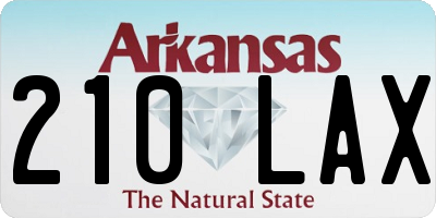 AR license plate 210LAX
