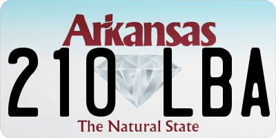 AR license plate 210LBA
