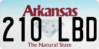AR license plate 210LBD