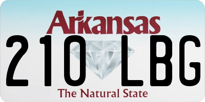 AR license plate 210LBG