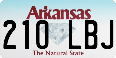AR license plate 210LBJ