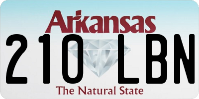 AR license plate 210LBN