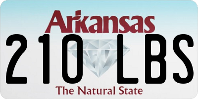 AR license plate 210LBS