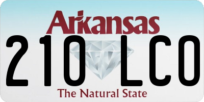 AR license plate 210LCO