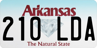 AR license plate 210LDA