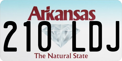 AR license plate 210LDJ