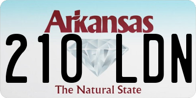 AR license plate 210LDN