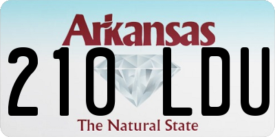 AR license plate 210LDU