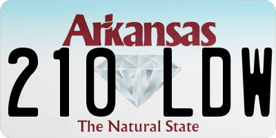 AR license plate 210LDW