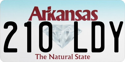 AR license plate 210LDY