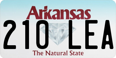 AR license plate 210LEA