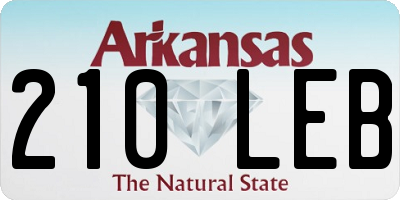 AR license plate 210LEB