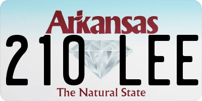 AR license plate 210LEE