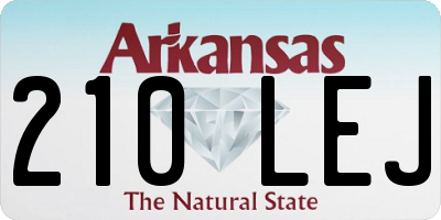AR license plate 210LEJ
