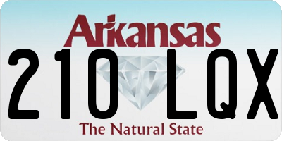 AR license plate 210LQX