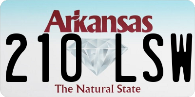 AR license plate 210LSW