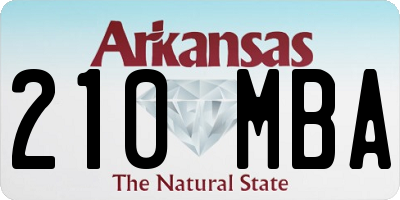 AR license plate 210MBA