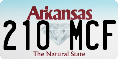 AR license plate 210MCF
