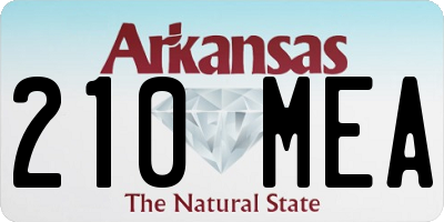 AR license plate 210MEA