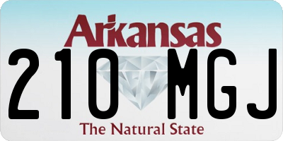 AR license plate 210MGJ