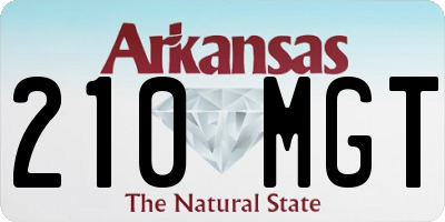AR license plate 210MGT